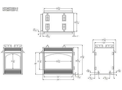 Empire Vail Premium Peninsula 36" Vent-Free Gas Fireplace | VFP36PP32E