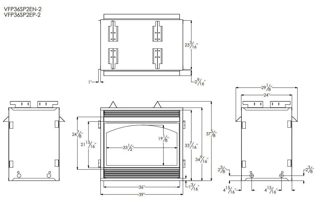 Empire Vail Premium See-Through 36" Vent-Free Gas Fireplace | VFP36SP32E