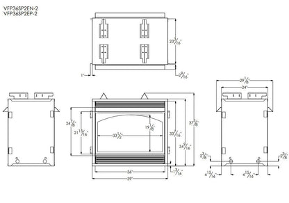 Empire Vail Premium See-Through 36" Vent-Free Gas Fireplace | VFP36SP32E