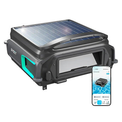 WYBOT F1 Solar-Powered Robotic Pool Skimmer – Cordless Surface Debris Cleaner