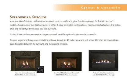 Empire Gas Fireplace Insert 32" Loft Vent-Free Barrier Black LC32VBFB