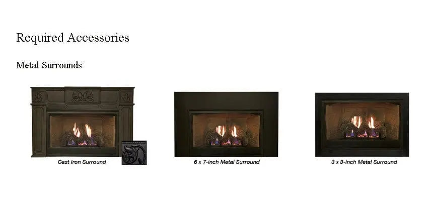 Empire Gas Fireplace Insert 29" Franklin Vent-Free Logs & Brick Liner ECSFPI29