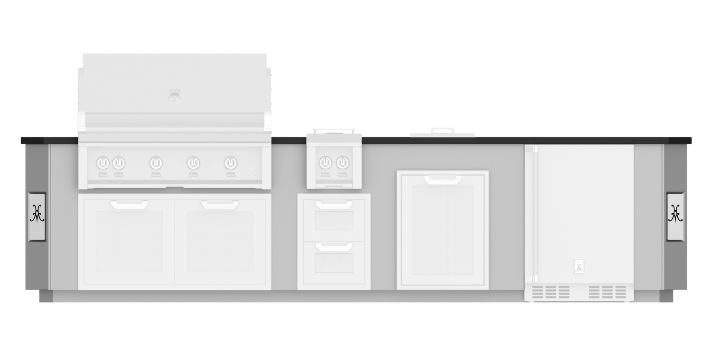 Hestan 12"Foot, With Grill, Outdoor Living Suites with Side Burner - GES12