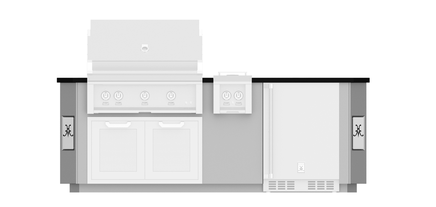 Hestan 8" Foot, With Grill, Outdoor Living Suite with Side Burners - GES08