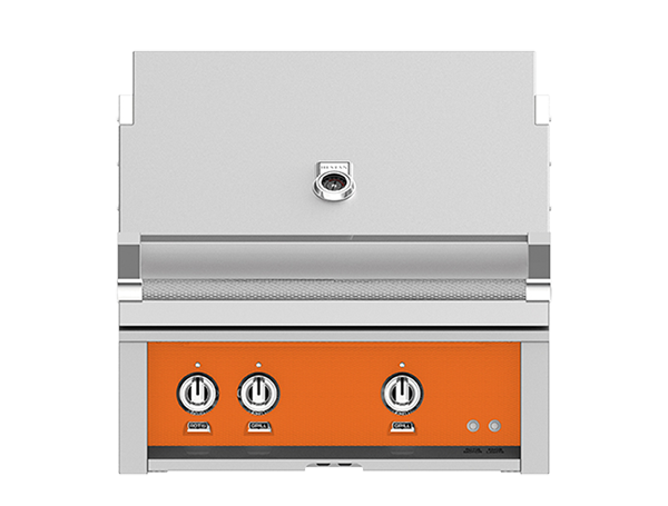 Hestan 30" Outdoor Built-In Grill with 1 Trellis Burner, 1 Sear Burner & Rotisserie Kit - GMBR30