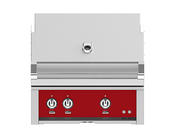 Hestan 30" Outdoor Built-In Grill with 1 Trellis Burner, 1 Sear Burner & Rotisserie Kit - GMBR30