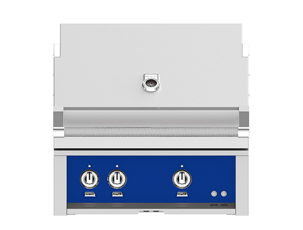 Hestan 30" Outdoor Built-In Grill with 2 Trellis Burners & Rotisserie Kit - GABR30