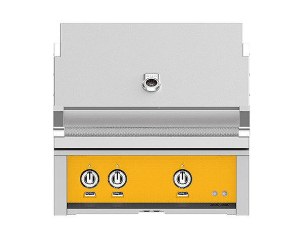 Hestan 30" Outdoor Built-In Grill with 1 Trellis Burner, 1 Sear Burner & Rotisserie Kit - GMBR30
