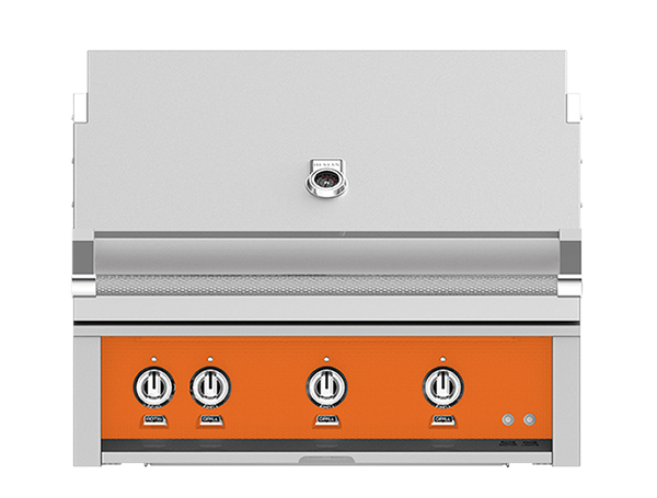 Hestan 36" Outdoor Built-In Grill with 2 Trellis Burner, 1 Sear Burner & Rotisserie Kit - GMBR36
