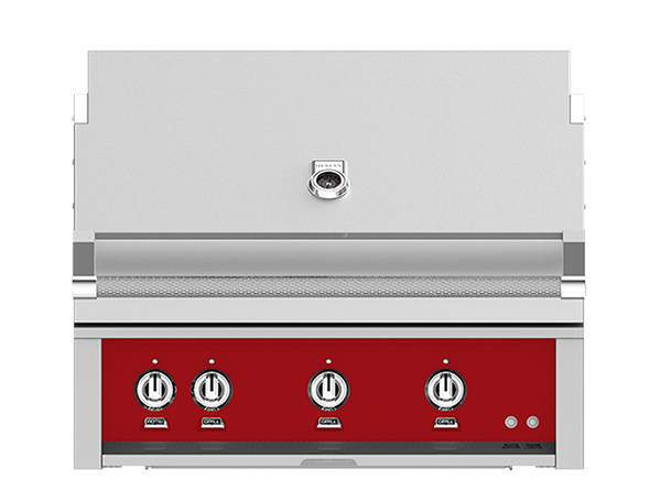 Hestan 36" Outdoor Built-In Grill with 2 Trellis Burner, 1 Sear Burner & Rotisserie Kit - GMBR36
