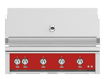 Hestan 42" Outdoor Built-In Grill with 3 Trellis Burner, 1 Sear Burner & Rotisserie Kit - GMBR42