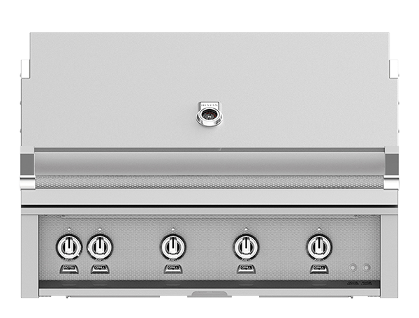 Hestan 42" Outdoor Built-In Grill with 3 Trellis Burner, 1 Sear Burner & Rotisserie Kit - GMBR42