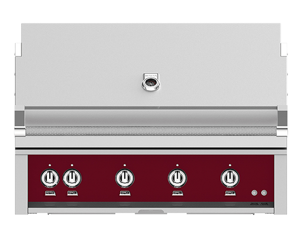 Hestan 42" Outdoor Built-In Grill with 3 Trellis Burner, 1 Sear Burner & Rotisserie Kit - GMBR42