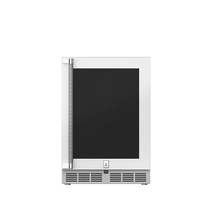 Hestan 24″ Right Hinged With Lock, Outdoor Undercounter Refrigerator (Glass Door) - GRGR24