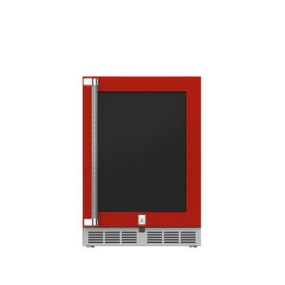 Hestan 24″ Right Hinged With Lock, Outdoor Undercounter Refrigerator (Glass Door) - GRGR24