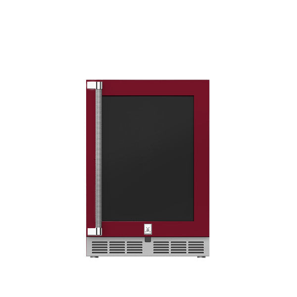 Hestan 24″ Right Hinged With Lock, Outdoor Undercounter Refrigerator (Glass Door) - GRGR24