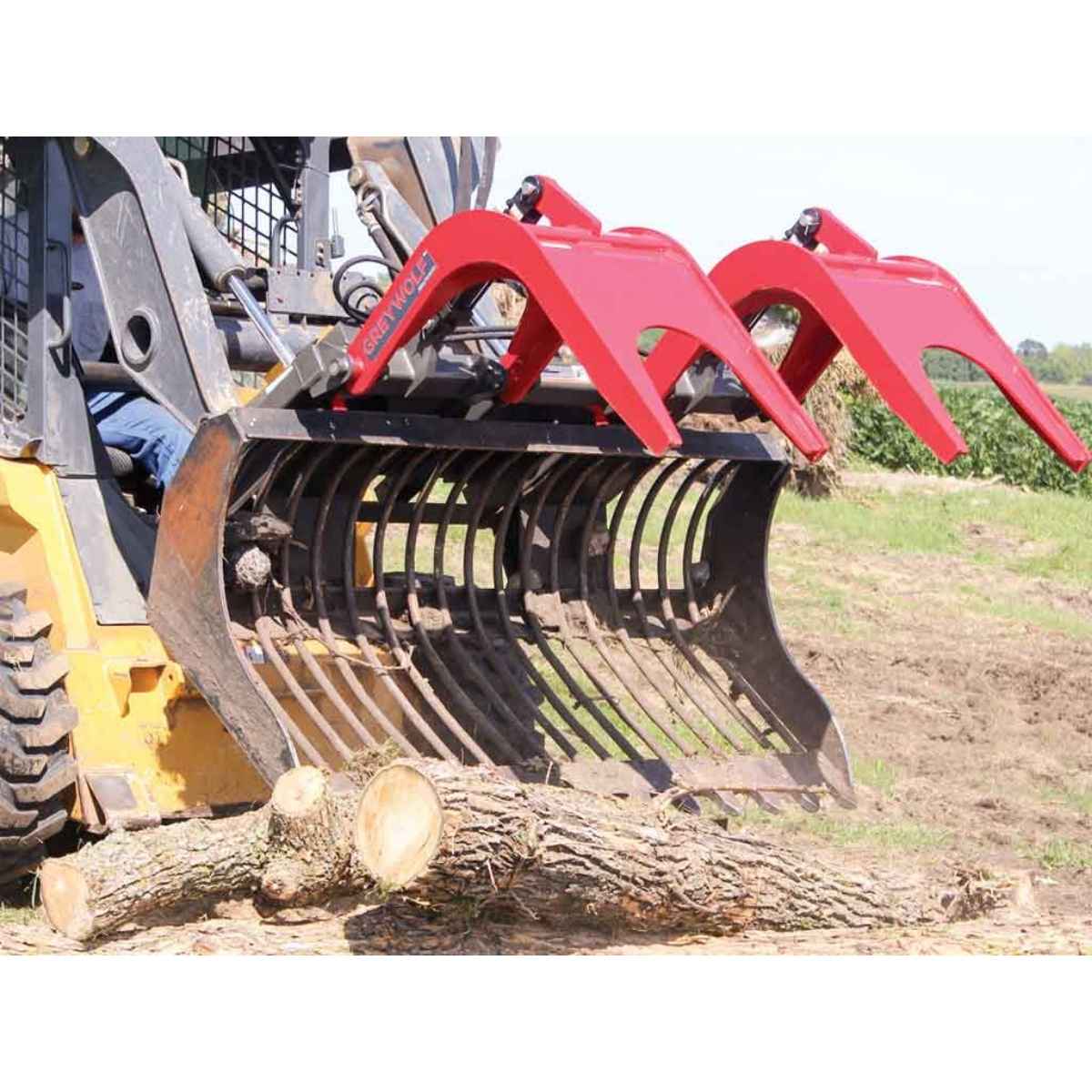 GreyWolf Skid Steer Quick Attach Grapple