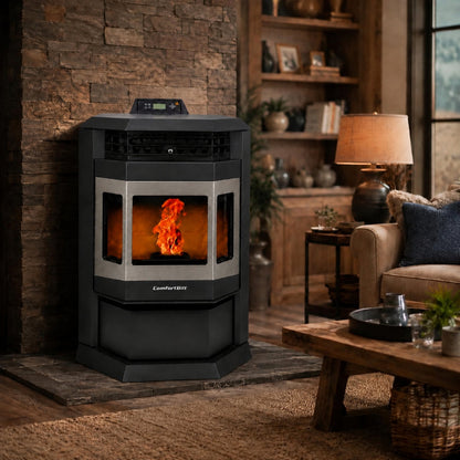 ComfortBilt HP22 24" Wood Pellet Stove with Stainless Steel Trim