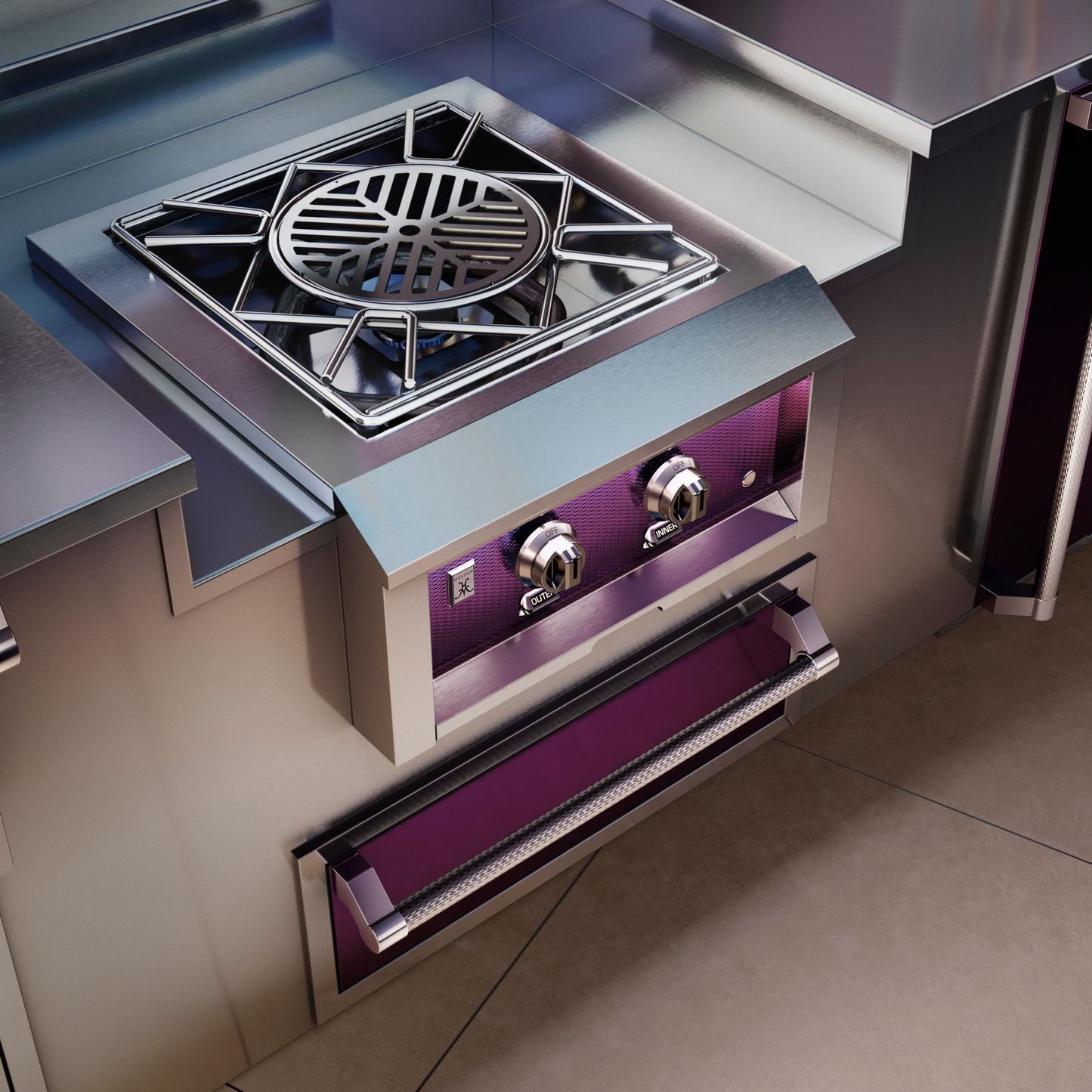 Hestan 24″ Built In Outdoor Power Burner – AGPB24