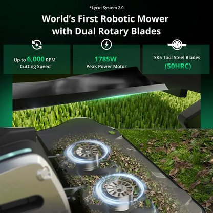 Lymow One Plus Robotic Lawn Mower (10A) | 1.73 Acres/Day