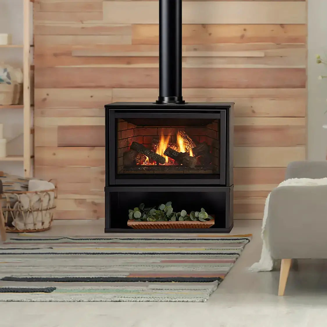 Majestic Trilliant 30 Freestanding Direct Vent Gas Fireplace | 35,000 BTU | IntelliFire Touch | TRILLIANT30IN-FREE