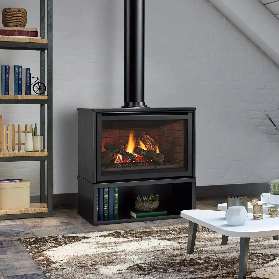Majestic Trilliant 30 Freestanding Direct Vent Gas Fireplace | 35,000 BTU | IntelliFire Touch | TRILLIANT30IN-FREE
