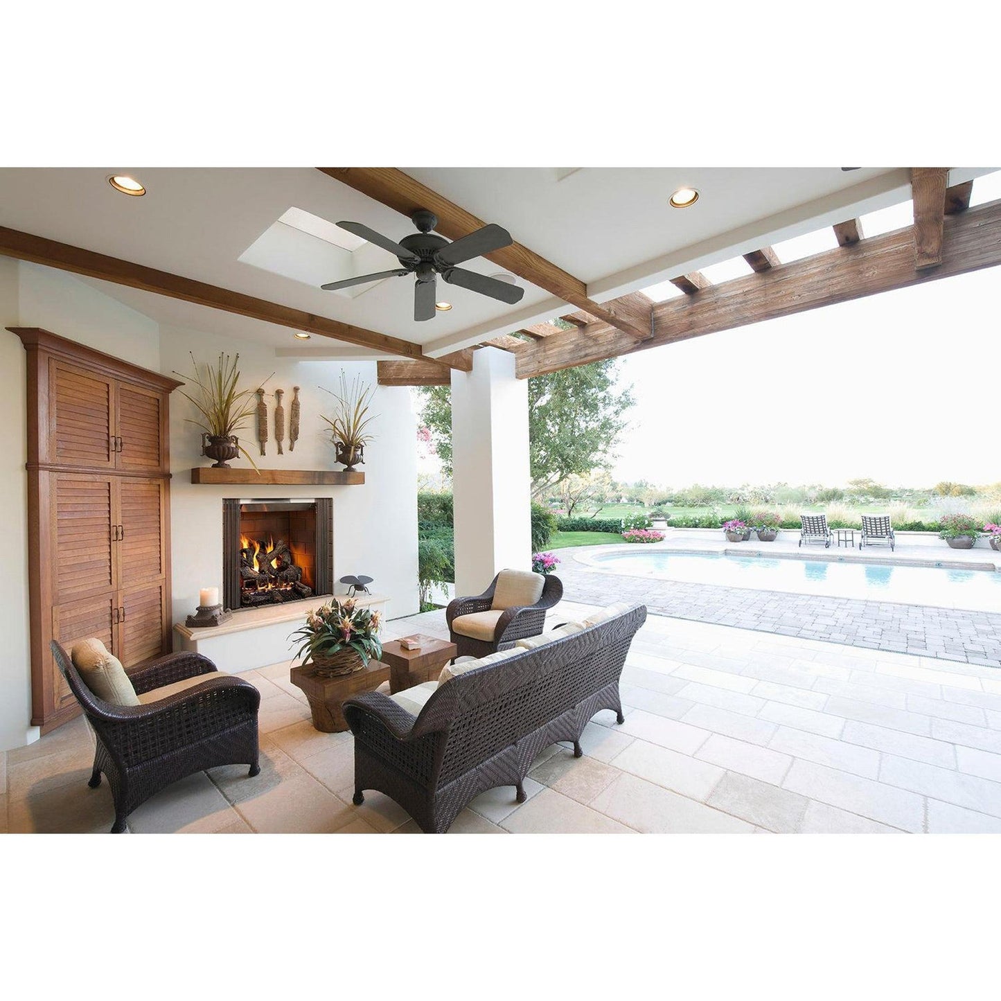 Majestic Castlewood 42" Traditional Outdoor Wood Burning Fireplace