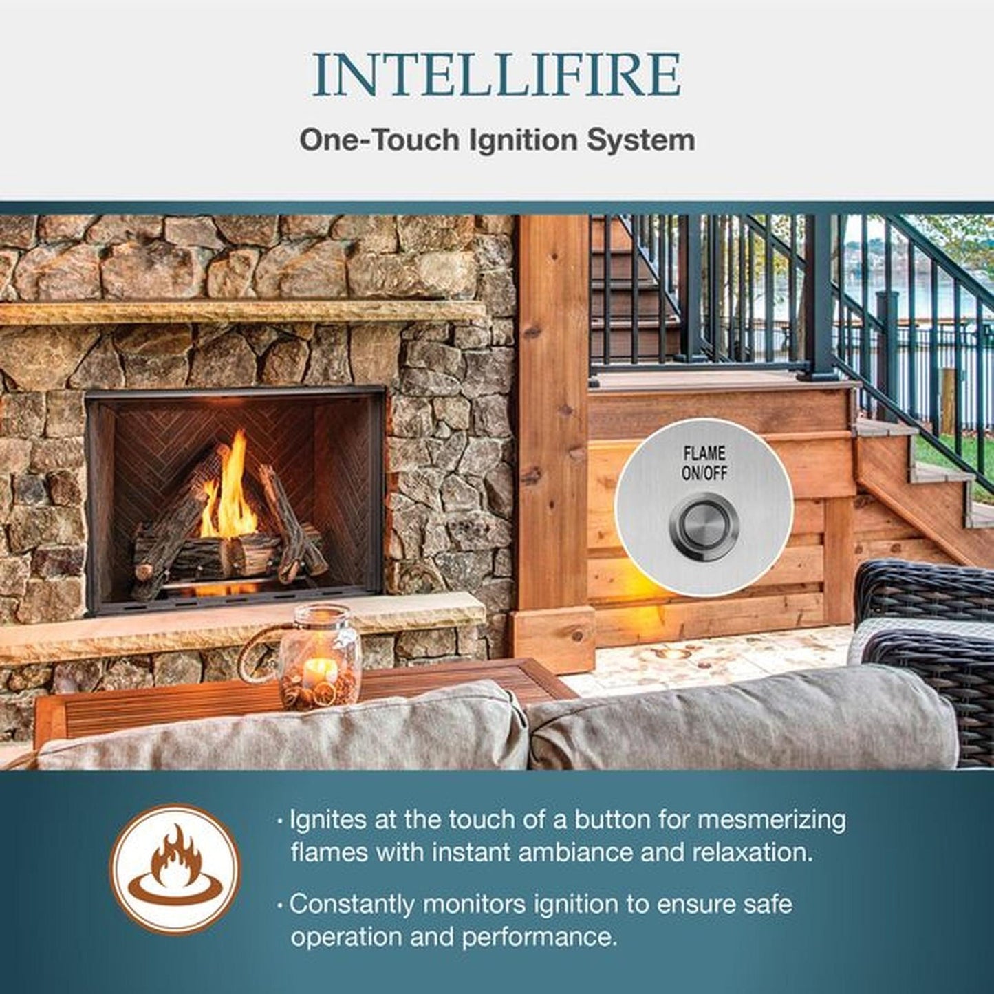 Majestic Courtyard 42" Traditional Outdoor Vent-Free Gas Fireplace