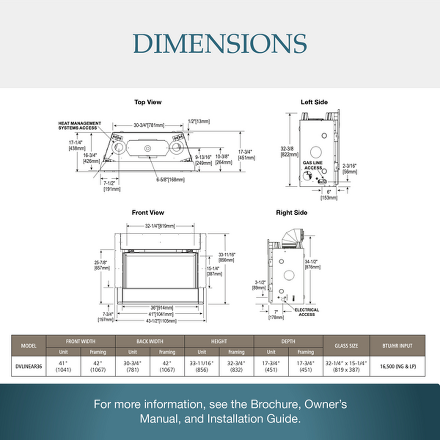 Majestic DVLinear 36" Linear Contemporary Direct Vent Gas Fireplace