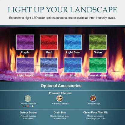 Majestic Lanai 60" Linear Contemporary Outdoor Vent-Free Natural Gas Fireplace