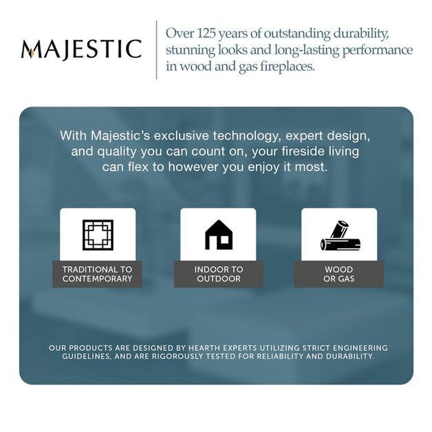 Majestic Lanai 60" Linear Contemporary Outdoor Vent-Free Natural Gas Fireplace