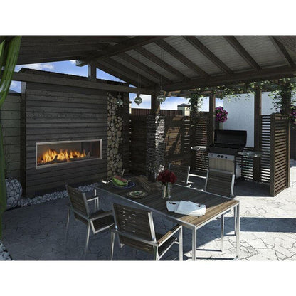 Majestic Lanai 60" Linear Contemporary Outdoor Vent-Free Natural Gas Fireplace