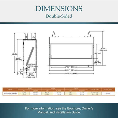 Majestic Lanai See-Through 48" Linear Contemporary Outdoor Vent-Free Natural Gas Fireplace