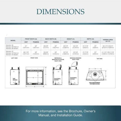 Majestic 36" Meridian Modern Direct Vent Gas Fireplace