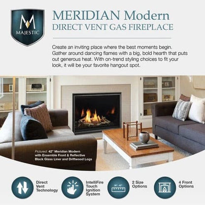 Majestic 36" Meridian Modern Direct Vent Gas Fireplace