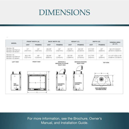 Majestic 36" Meridian Platinum Direct Vent Gas Fireplace