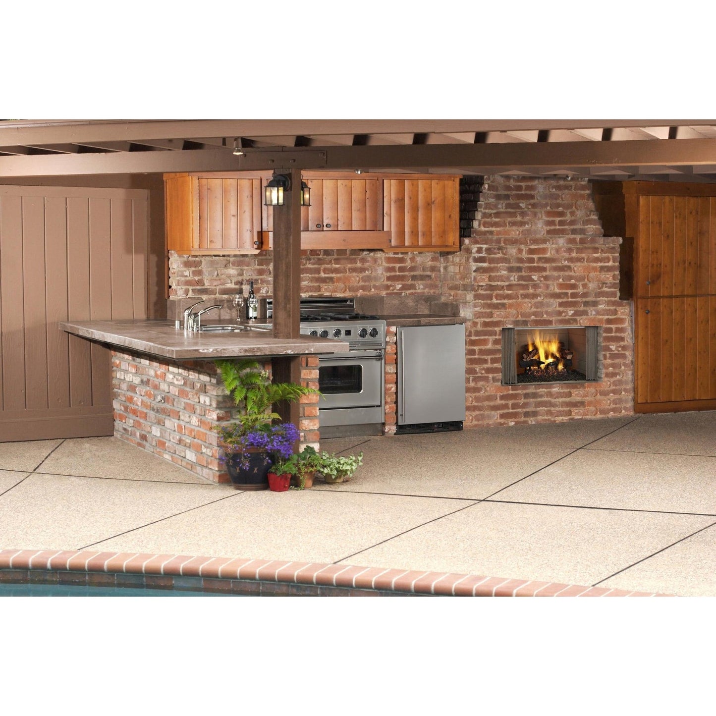 Majestic Villawood 36" Traditional Outdoor Wood Burning Fireplace