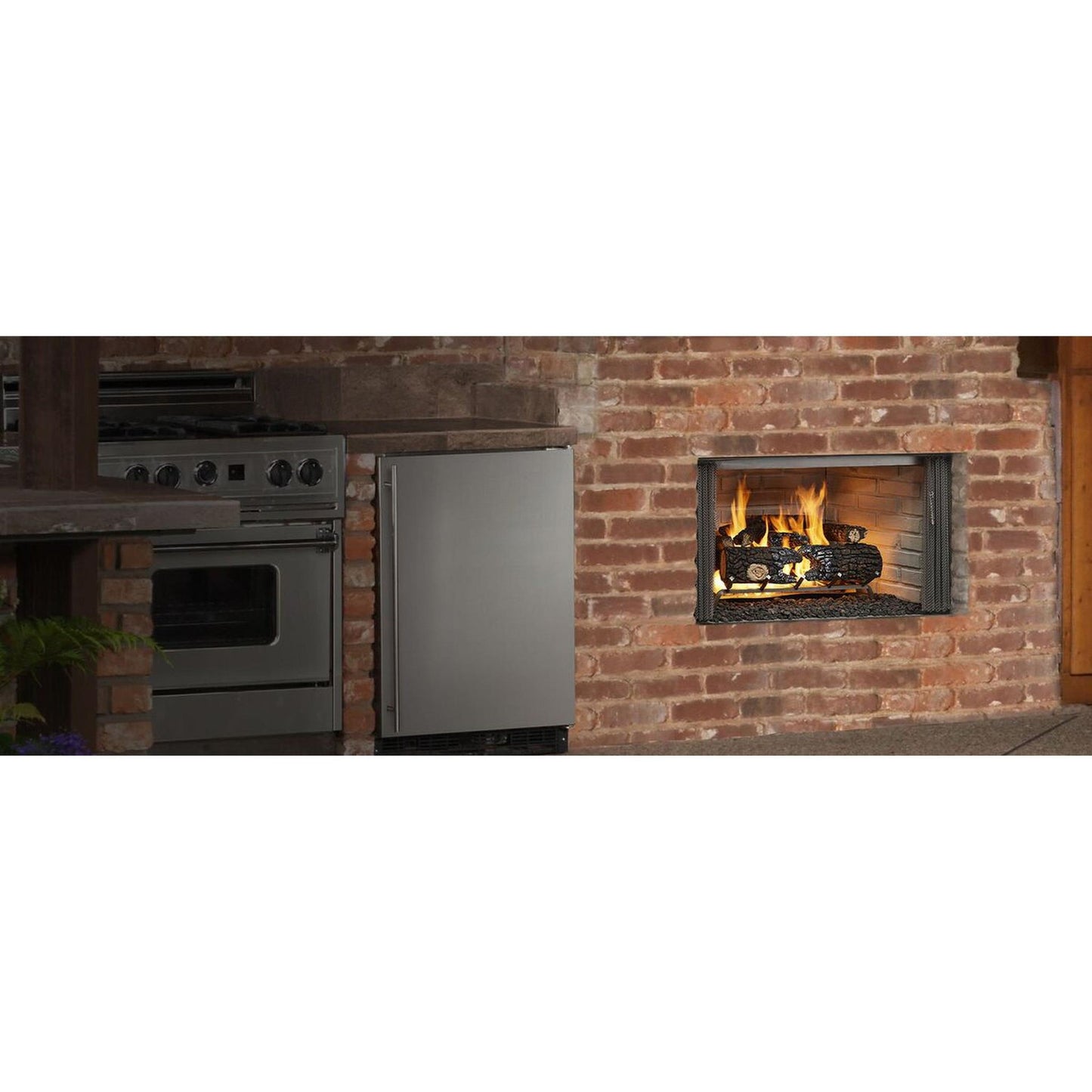 Majestic Villawood 36" Traditional Outdoor Wood Burning Fireplace