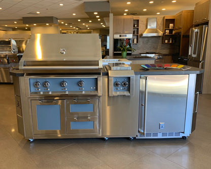 Hestan 8"Foot, With Grill, Outdoor Living Suite with Side Burner ( SS Countertop) - GESS08