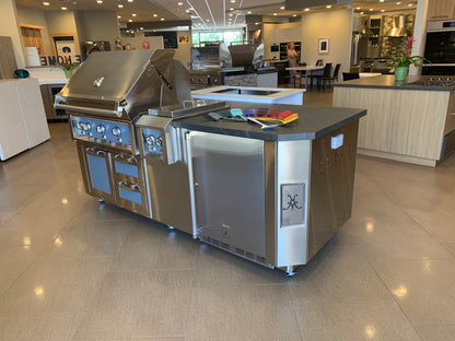 Hestan 24″ Left Hinged With Lock, Outdoor Undercounter Refrigerator (Solid Door) - GRSL24