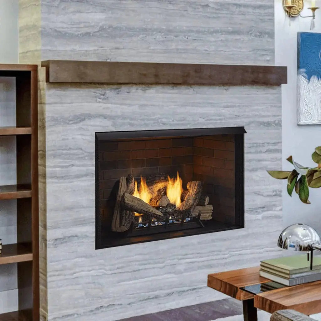 Monessen Gas Fireplace 32" Attribute Universal Circulating Vent-Free Firebox with Radiant Face and Multitonal Reversible Panels MF32AUVF