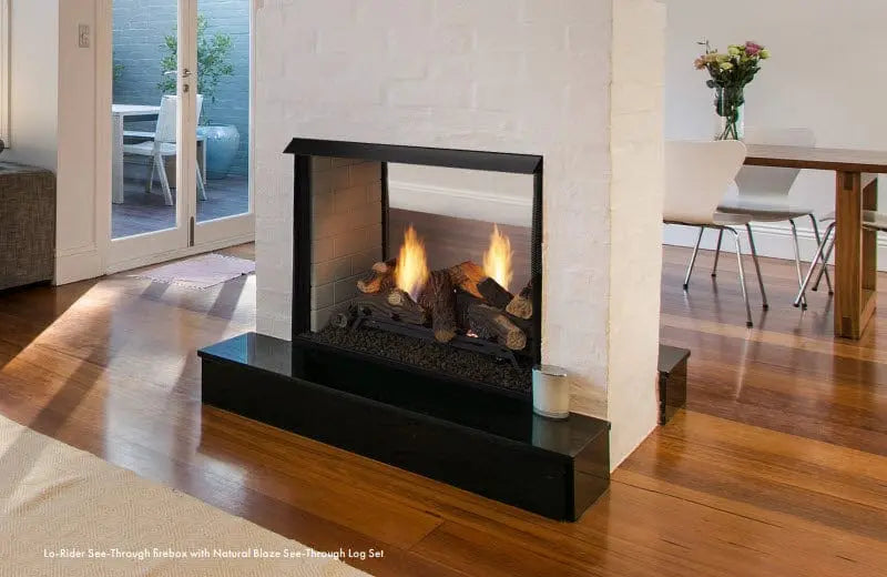 Monessen Gas Fireplace 36" Lo-Rider Double-Sided Clean Face Vent Free Firebox MGF36LR