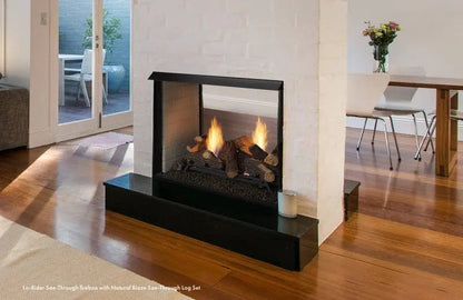 Monessen Gas Fireplace 36" Lo-Rider Double-Sided Clean Face Vent Free Firebox MGF36LR
