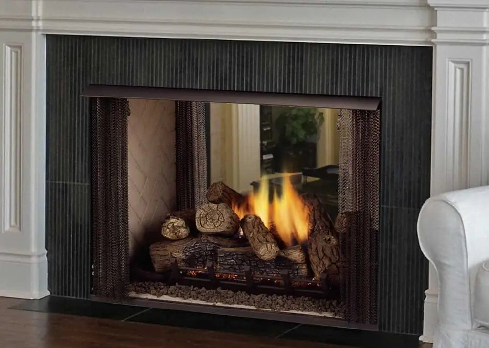 Monessen Gas Fireplace 36" Lo-Rider Double-Sided Clean Face Vent Free Firebox MGF36LR