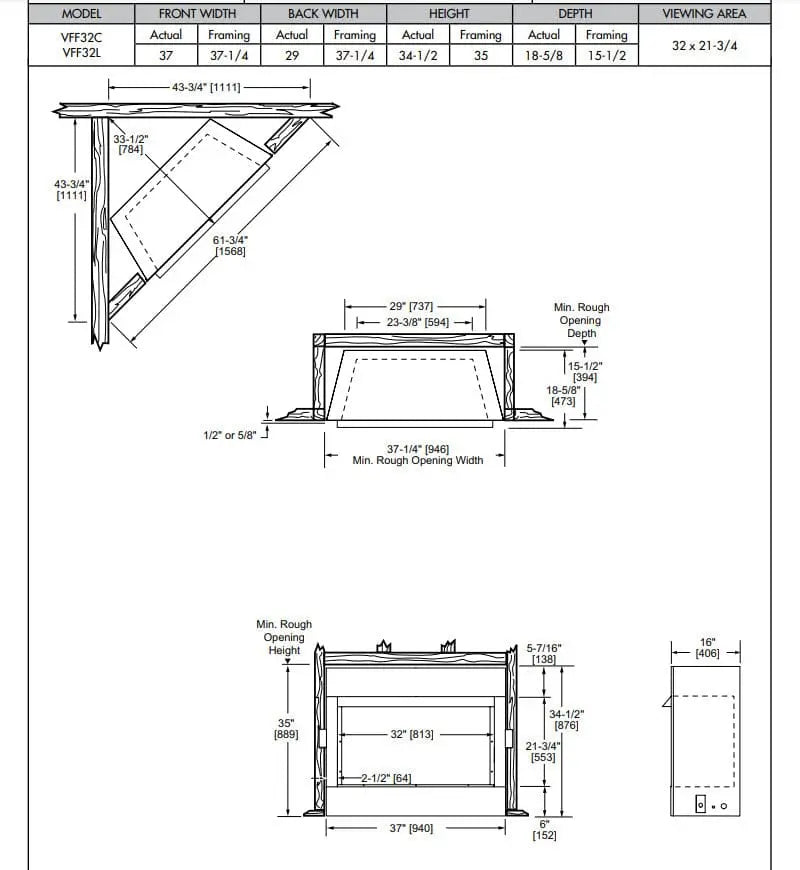 Monessen Gas Fireplace Aria Vent-Free 32" MGF32Aria