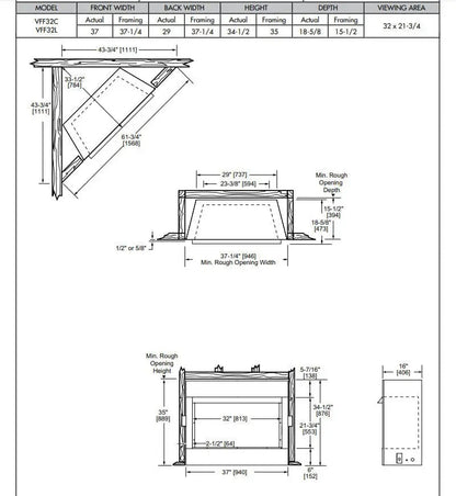 Monessen Gas Fireplace Aria Vent-Free 32" MGF32Aria