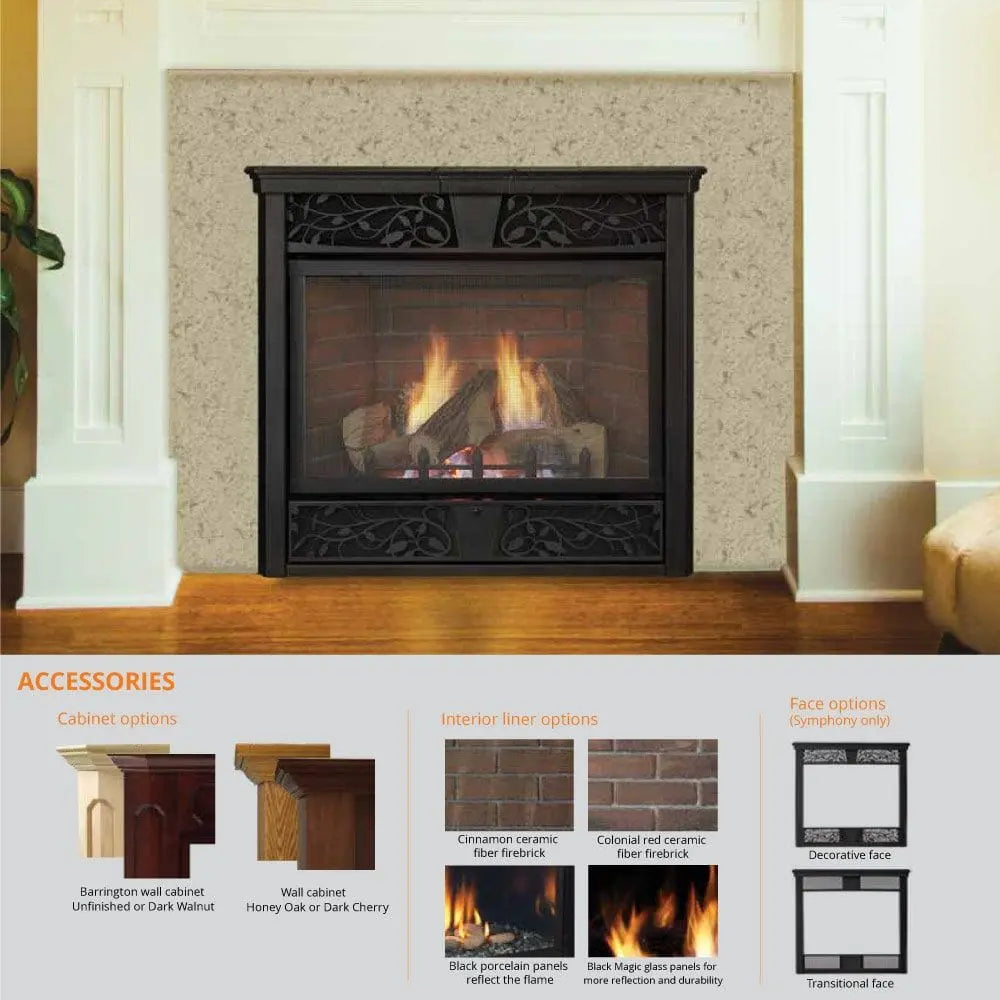 Monessen Gas Fireplace Symphony Vent-Free 32" MNSYMFV32
