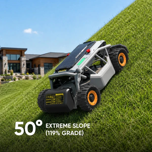 Mowrator S1 21" Leaf & Lawn 4WD 119% Slope (50°) Remote Control Mower – Grip Tread Tire Edition