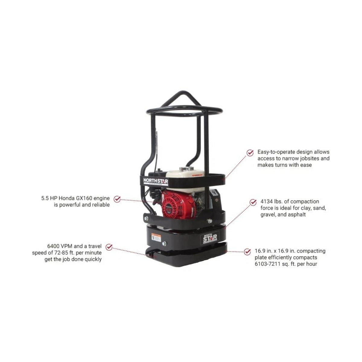 NorthStar Tamping Rammer Honda GX160 Engine