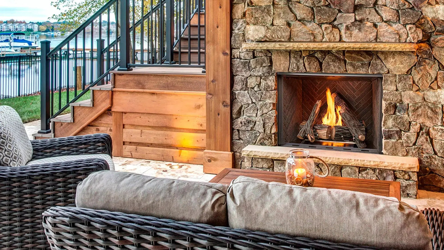 Majestic Courtyard 42" Outdoor Gas Fireplace | 55,000 BTU | IntelliFire Ignition | ODCOUG-42NR